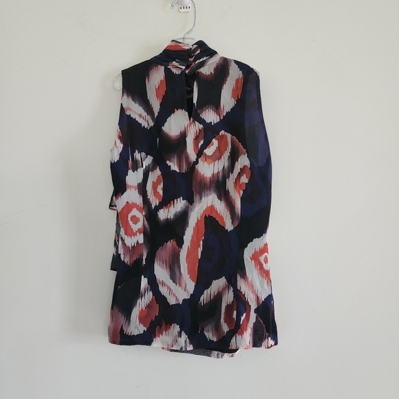 Etcetera 100% Silk Tiered Ruffle Sleeveless Blouse Size 0 - Picture 3 of 7